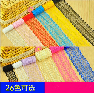 飾裙擺漢服手工diy材料服裝 飾輔料裝 4.5CM厘米無(wú)彈花邊蕾絲邊料裝