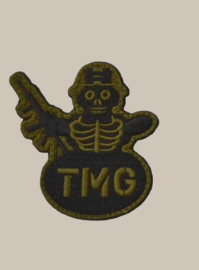 捷克军鸟tilak徽章Snowman雪人肩章Military LOG0长方形肩章 黑色