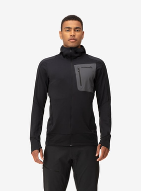 NORRONA falketind Polartec PowerGrid男连帽抓绒衣盐系户外代购