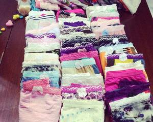 清仓 女士棉中腰中小码三角裤可爱少女中学生内裤多款