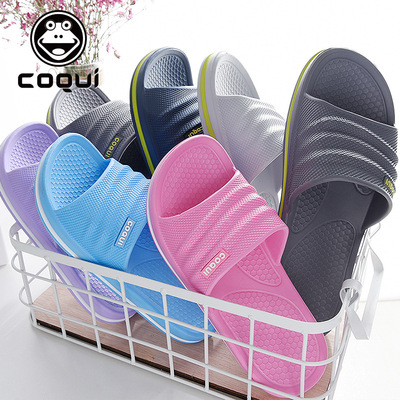 酷趣青蛙coqui凉拖鞋女夏季情侣室内轻便软底防滑洗澡浴室拖鞋男