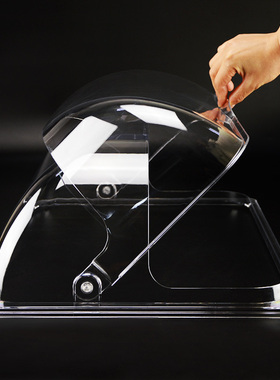 透明翻盖60*40食品罩子防尘罩烤盘食品盖熟食餐饮长方形商用半翻