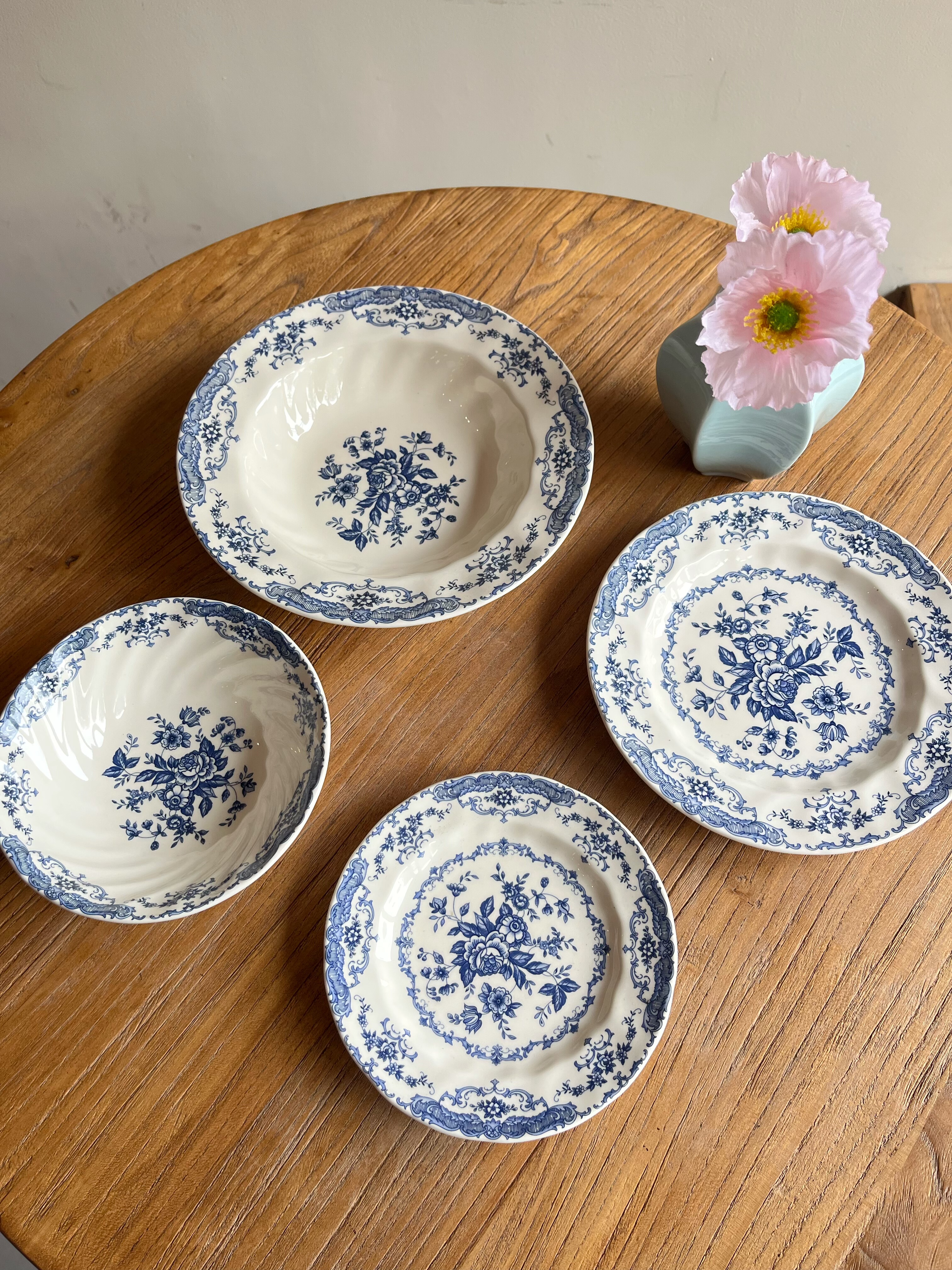 法式复古青花瓷餐盘中古风甜品盘蛋糕盘早餐盘西餐盘骨碟碗釉下彩