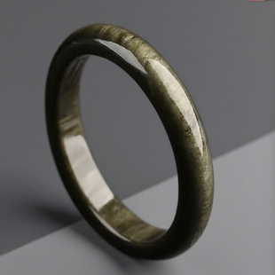 天然黑曜石金耀石银曜石女手镯