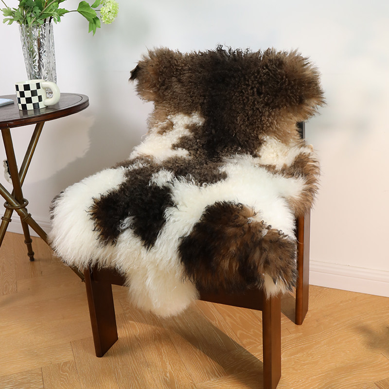 整张自然花羊皮羔羊皮手工DIY羊皮辅料皮毛一体椅子垫坐垫滩羊毛,居家布艺,椅垫,淘宝优惠券,粉丝福利购,淘宝优惠卷