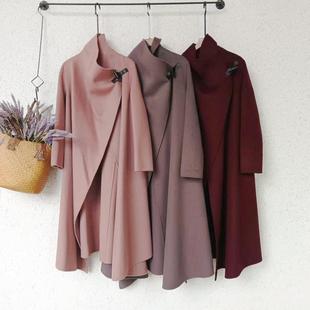 山羊绒双面羊毛大衣女2024秋冬新款廓形长款双面呢大衣外套