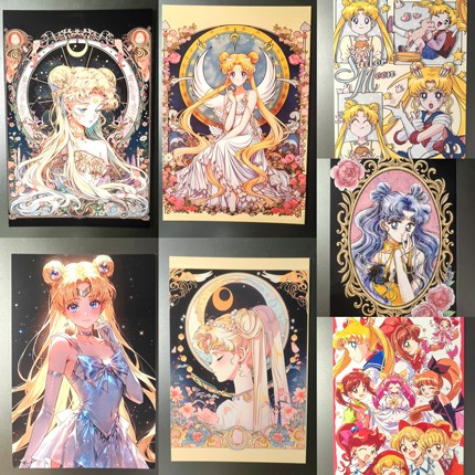 怀旧经典 美少女战士sailormoon同人 实拍画集明信片收藏卡6寸7张