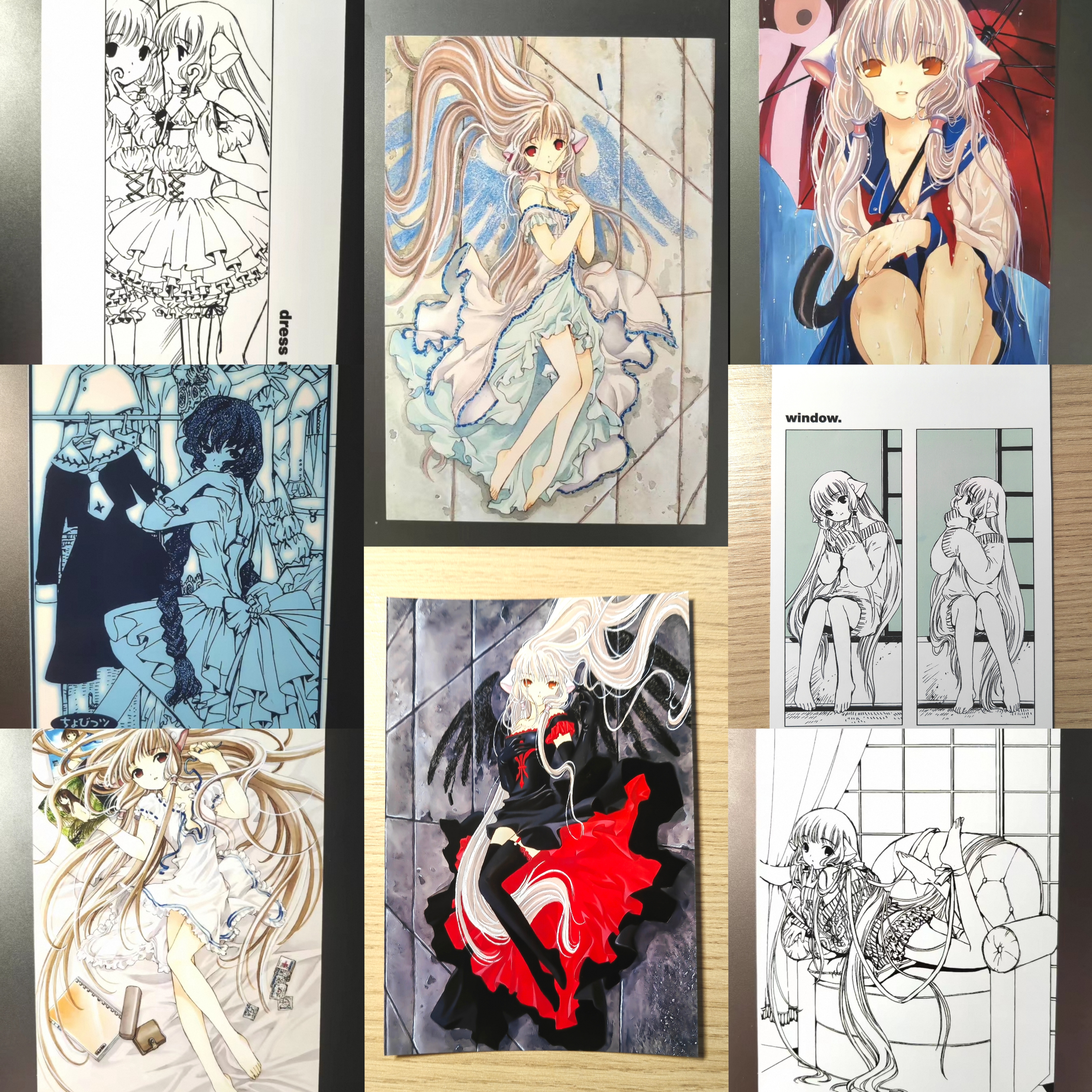 CHOBITS人形电脑天使心小叽芙蕾雅原画集明信片CLAMP收藏卡非官谷