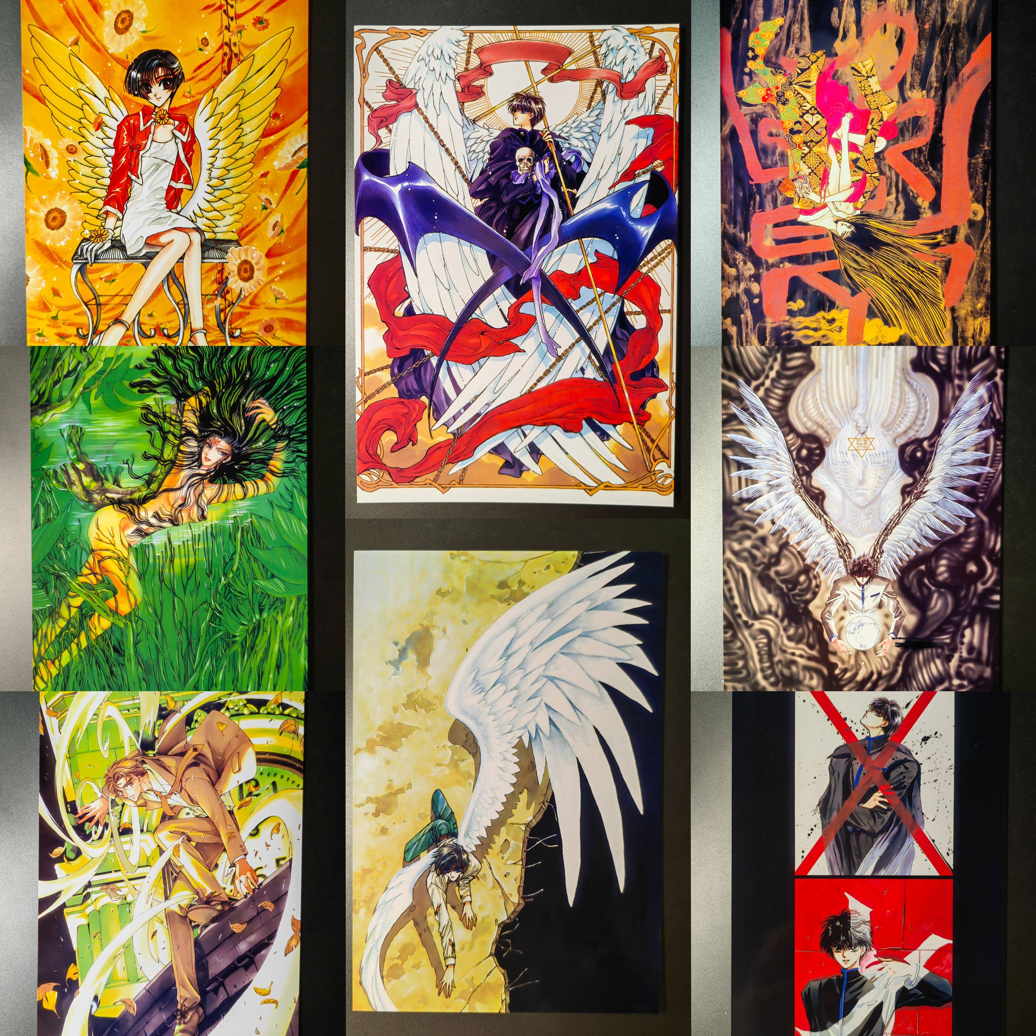 X战记 原画集明信片 CLAMP原画集明信片周边收藏卡相卡非官谷8张