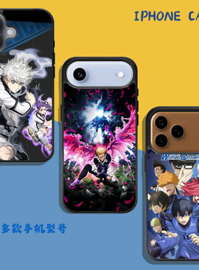 蓝色监狱卡通动漫个性适用X苹果11 12 13 14 15 16 pro max 17 air 手机壳小米华为oppo红米vivo三星钢化玻璃