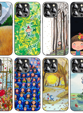 几米插画适用苹果XS 11 12 13 14 15 16 pro max手机壳华为mate70荣耀300小米红米oppo黑鲨vivoX200一加14