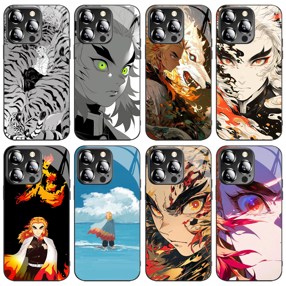 鬼灭之刃适用苹果Xr杏寿郎11 12 13 14 15 16 pro max手机壳华为mate70荣耀300小米红米oppo黑鲨vivoX200一加