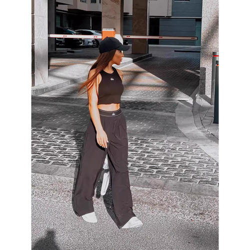 aIo运动裤女宽松显瘦百搭直筒阔腿裤速干跑步健身休闲长裤瑜伽裤