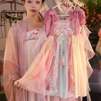 女宝宝夏装古风汉服裙仙女舞蹈服