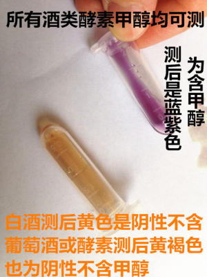真假酒检测试 白酒红酒自酿葡萄酒酵素品质劣质酒甲醇快速检测试