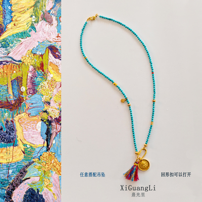 熹光里黄财神沙金毛衣链女挂绳