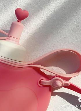 韩国sillymann思利满jumony儿童硅胶水袋折叠水杯背带水壶户外