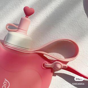 韩国sillymann思利满jumony儿童硅胶水袋折叠水杯背带水壶户外