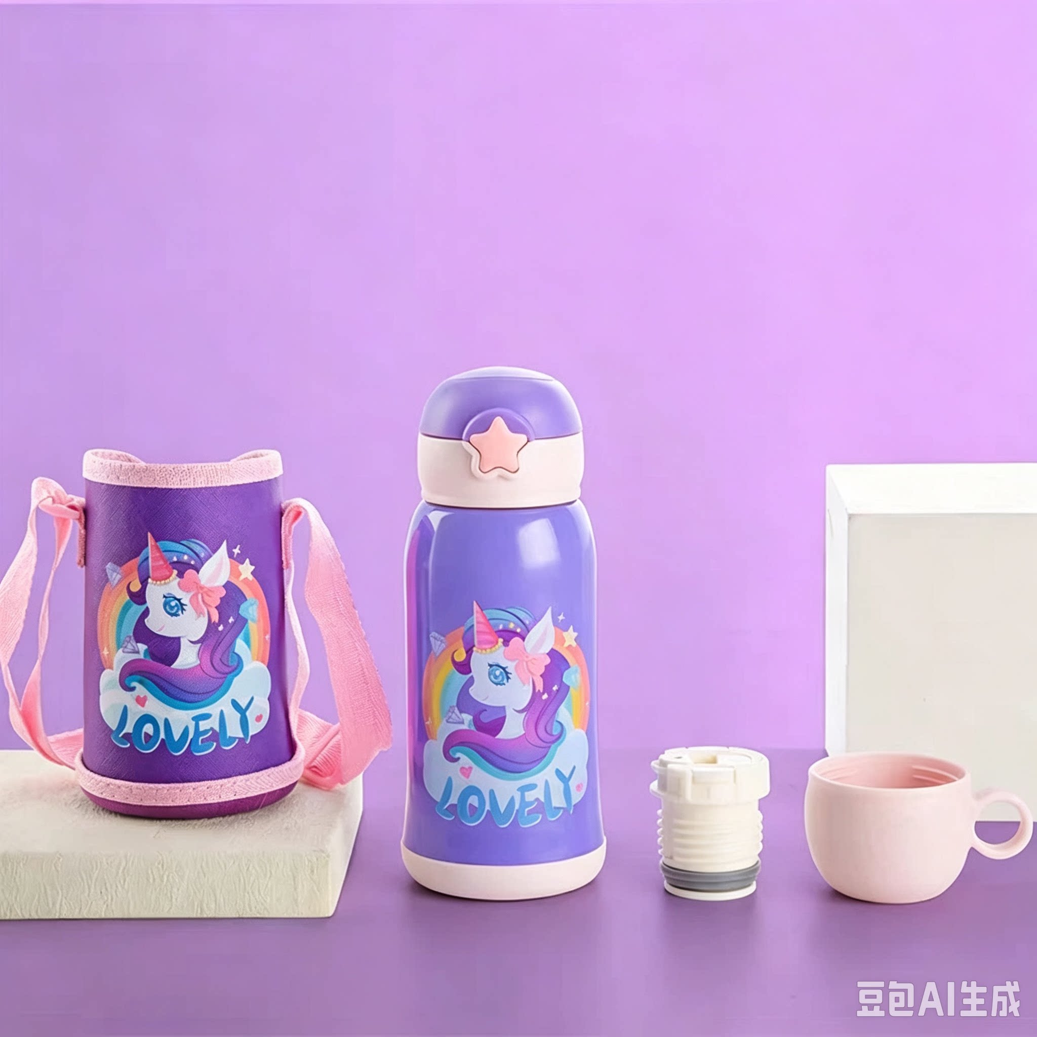 儿童保温杯带吸管水杯上学专用小保冷/保温杯