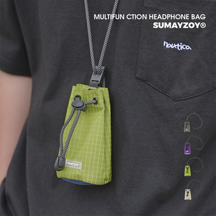 SUMAYZOY耳机包卡包挂脖运动户外钥匙包工装 风机能防水mini小包包