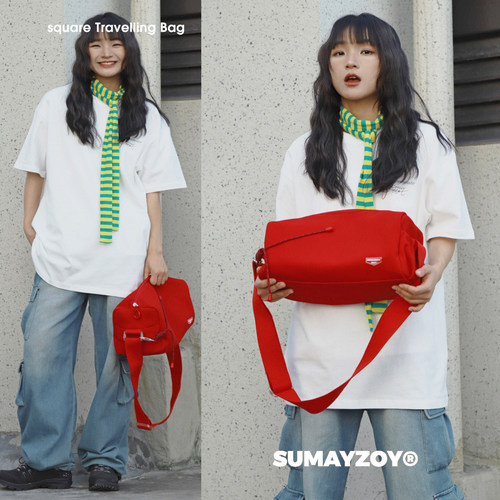 SUMAYZOY斜挎包大容量红色吐司包