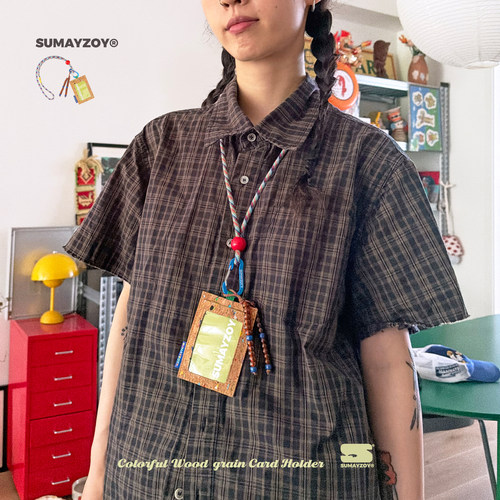 SUMAYZOY彩色串珠木纹卡套