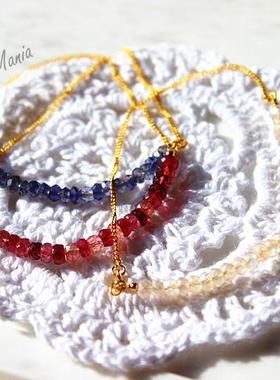 蓝宝石月光刻面美国进口独家手链