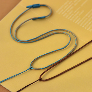 素绳吊坠绳挂件绳伸缩挂坠绳手工编绳玉坠佛牌黄金调回配绳挂脖