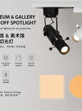 LED博物馆切光灯造型灯美术馆照画灯可调光光圈灯字画导轨灯