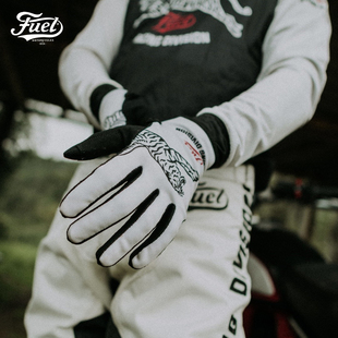 【FUEL极速越野】沙滩竞速林道越野复古拼皮透气舒适耐磨机车手套