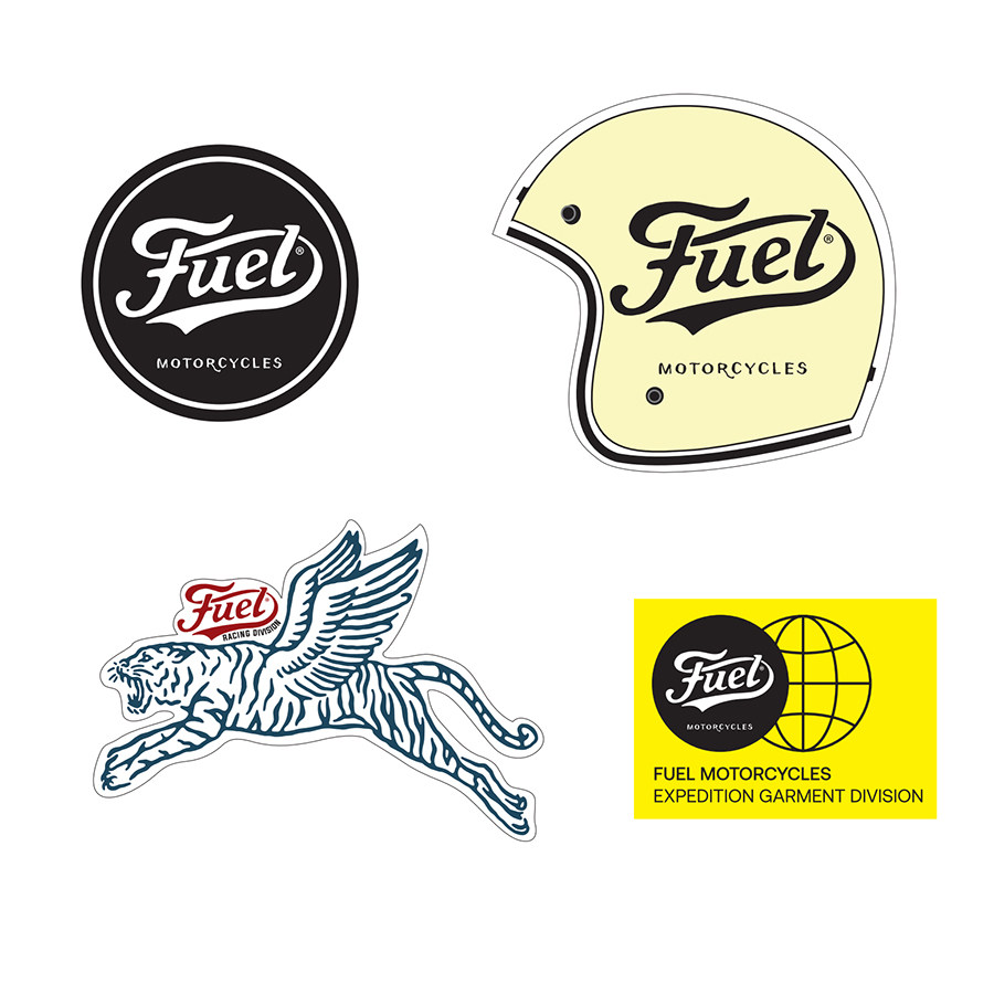 【FUEL Biker Style】4件套进口品质头盔冰箱行李箱机车文化贴纸