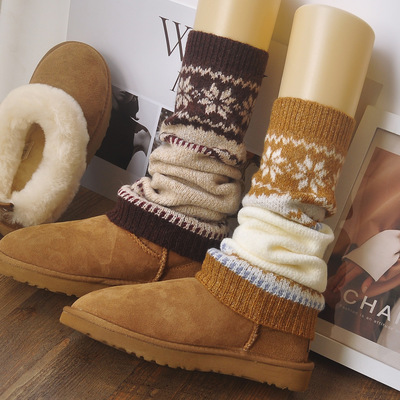 堆堆袜套2025新款冬加厚羊毛袜女