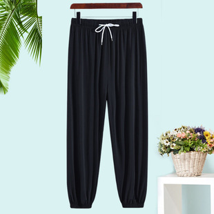 夏季 男女冰雪丝高弹力宽松练功夫打拳武术武馆训练冰丝灯笼太极裤