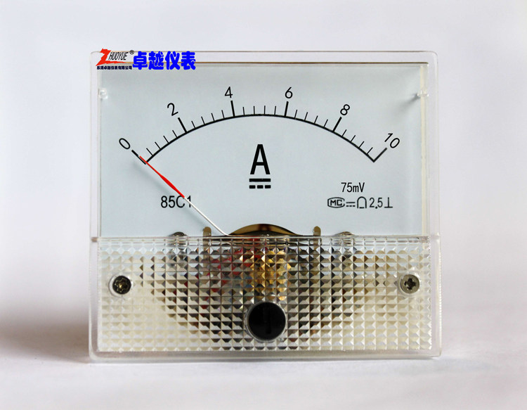 卓越指针式直流电流测量仪表85C1 10A/75mV/20MA/4-20MA/10V