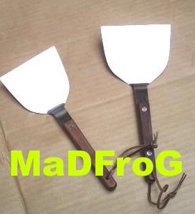 户外驴友燃气木炭烧烤炉BBQ烤肉架配件-不锈钢铁板烧/铲子