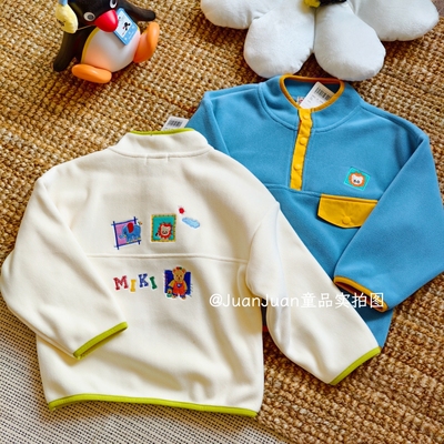 儿童可爱动物刺绣摇粒绒卫衣