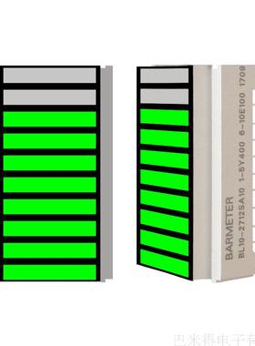 BL10-2712S 厂家直销 10段27mm长 翠绿色 LED光柱显示器件