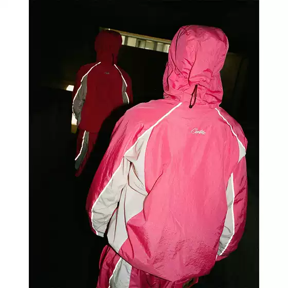 2024 European Hot-Selling Drill Style 3m Reflective Hooded Windbreaker Men's Trendy Autumn Lightweight Jacket