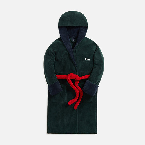 KITH成人圣诞限定毛绒居家连帽长袍【正品现货】
