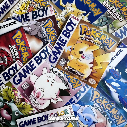 动漫卡通宝可梦GAMEBOY神奇宝贝装饰游戏机手机平板电脑防水贴纸