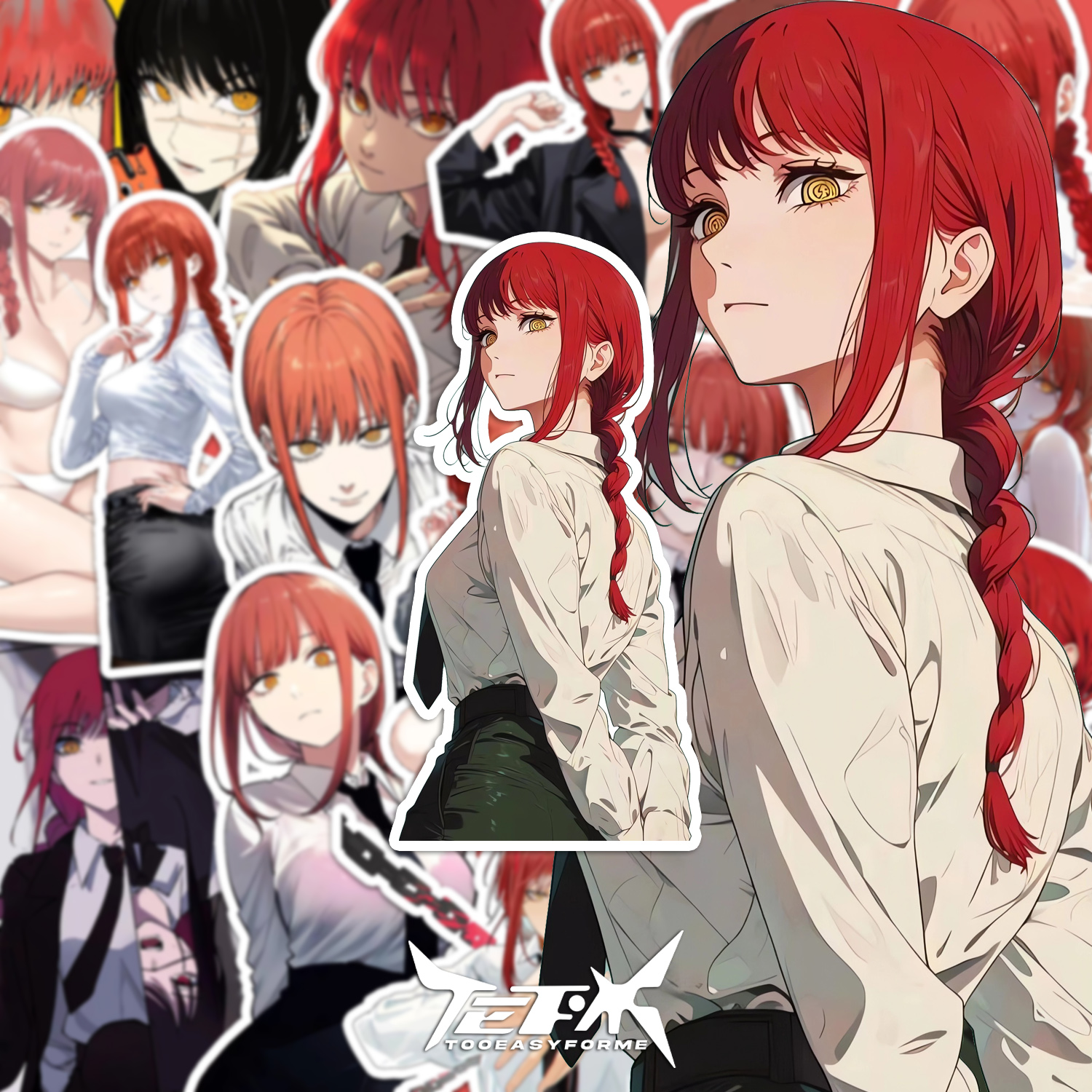 二次元卡通动漫日系链锯人性感玛奇玛平板手机装饰防水个性贴纸