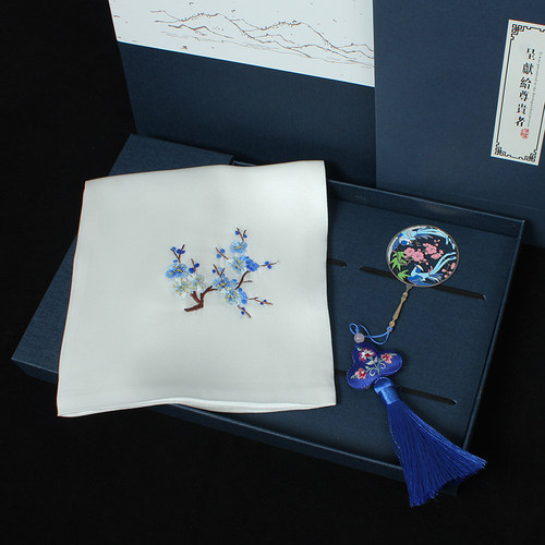 苏绣手帕娟刺绣小方巾商务伴手礼