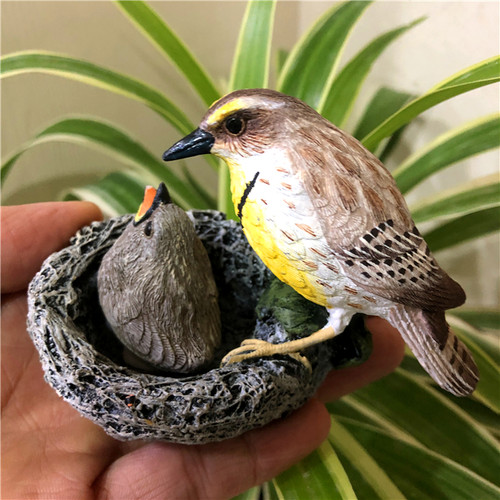 摆件别墅庭院手工绘画仿真鸟类