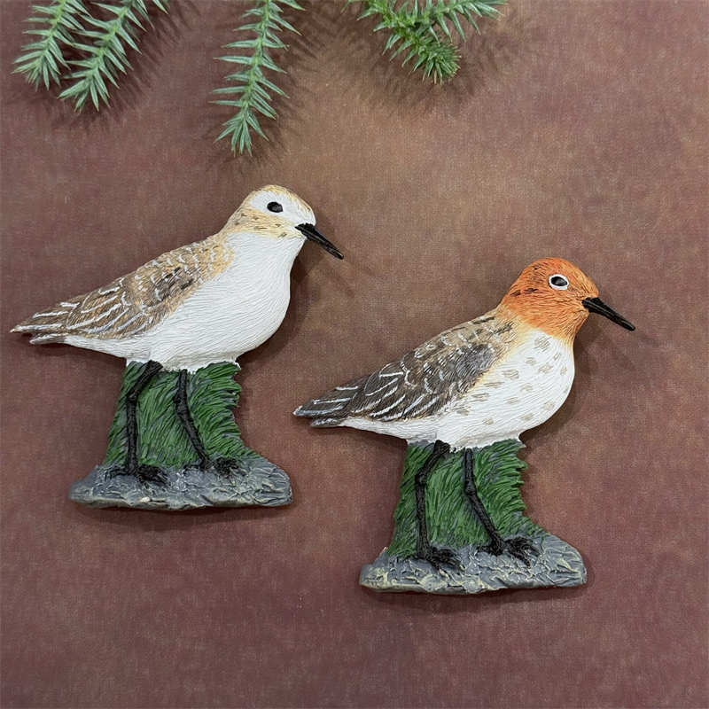 创意磁铁冰箱贴立体手绘鸟类勺嘴鹬冰箱贴树脂装饰磁贴磁扣留言贴