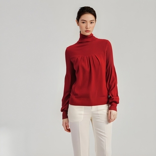 清仓价 纯色加厚棉毛衫 捡漏秋冬女士毛衣打底衫 高领保暖套头针织衫
