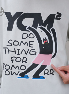 YCM²-DAMo大猫长袖T插画师合作款速干百搭宽松T