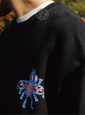 YCM²-昆虫记原创卫衣男女生秋冬季宽松印花创意趣味oversize