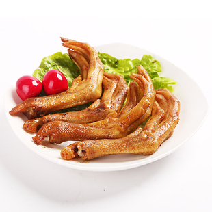 老玉泉三明烟熏味鸭爪子辣掌福建特产小吃米熏网红旅游小零食即食