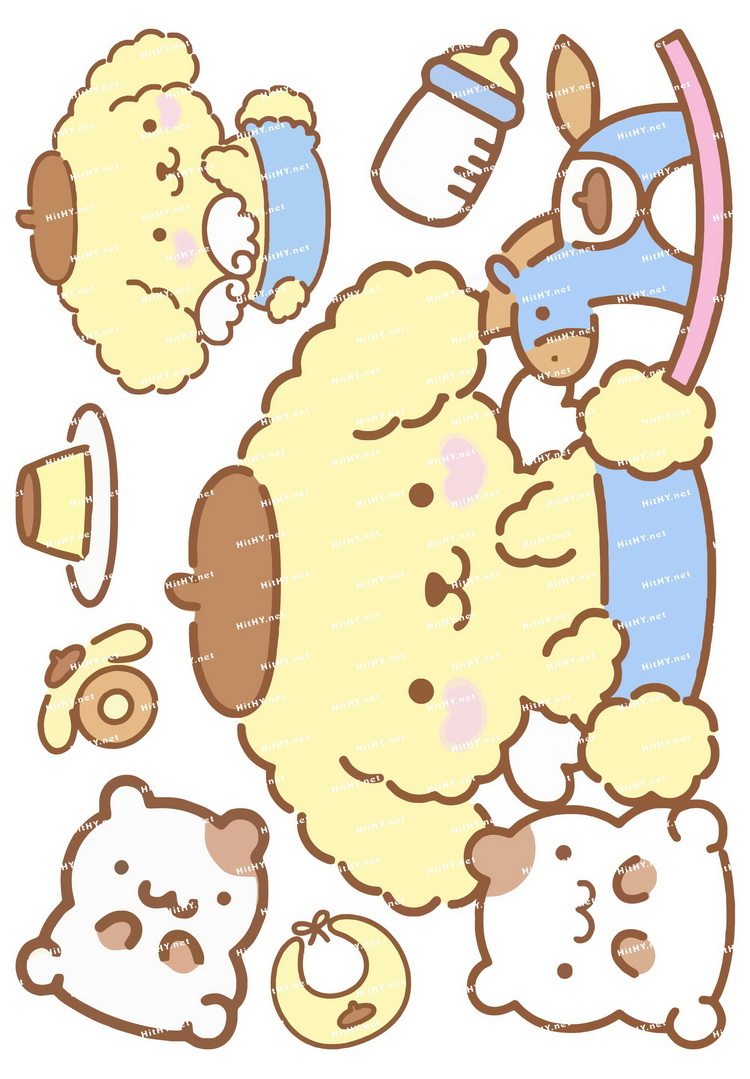 小号f0250-05可爱萌卡通笔记本电脑吉他手机旅行拉杆箱贴纸