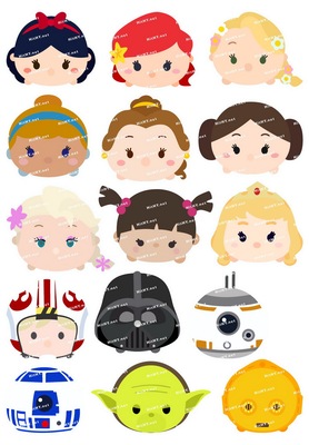 迪士尼公主星球大战旅行箱贴纸